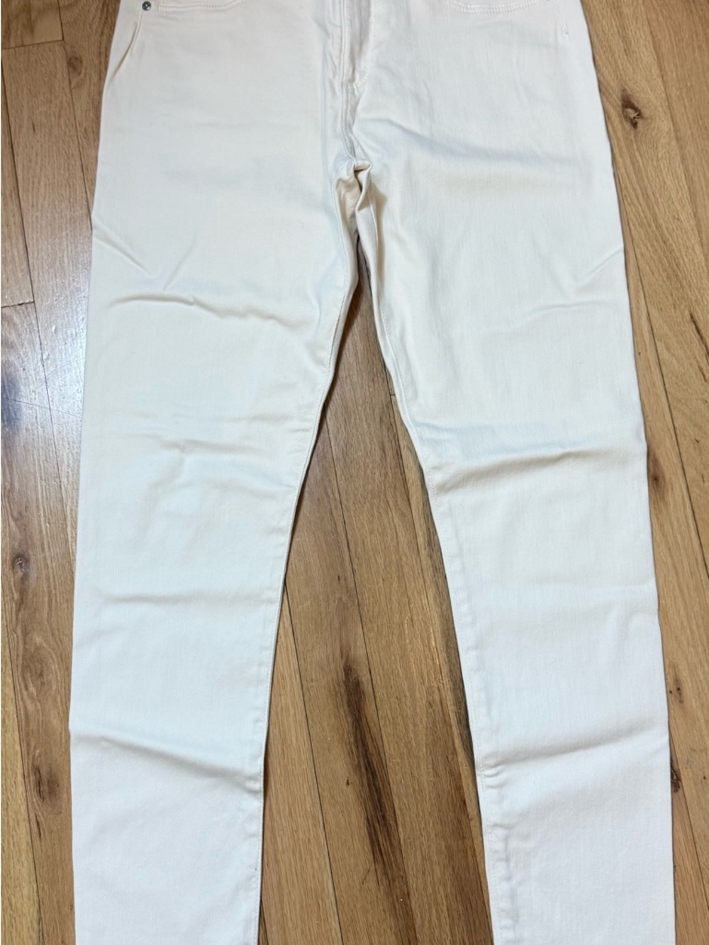 Ag Adriano Goldschmied White Farrah Ankle Seamless Skinny Jeans Ivory - Picture 6 of 12